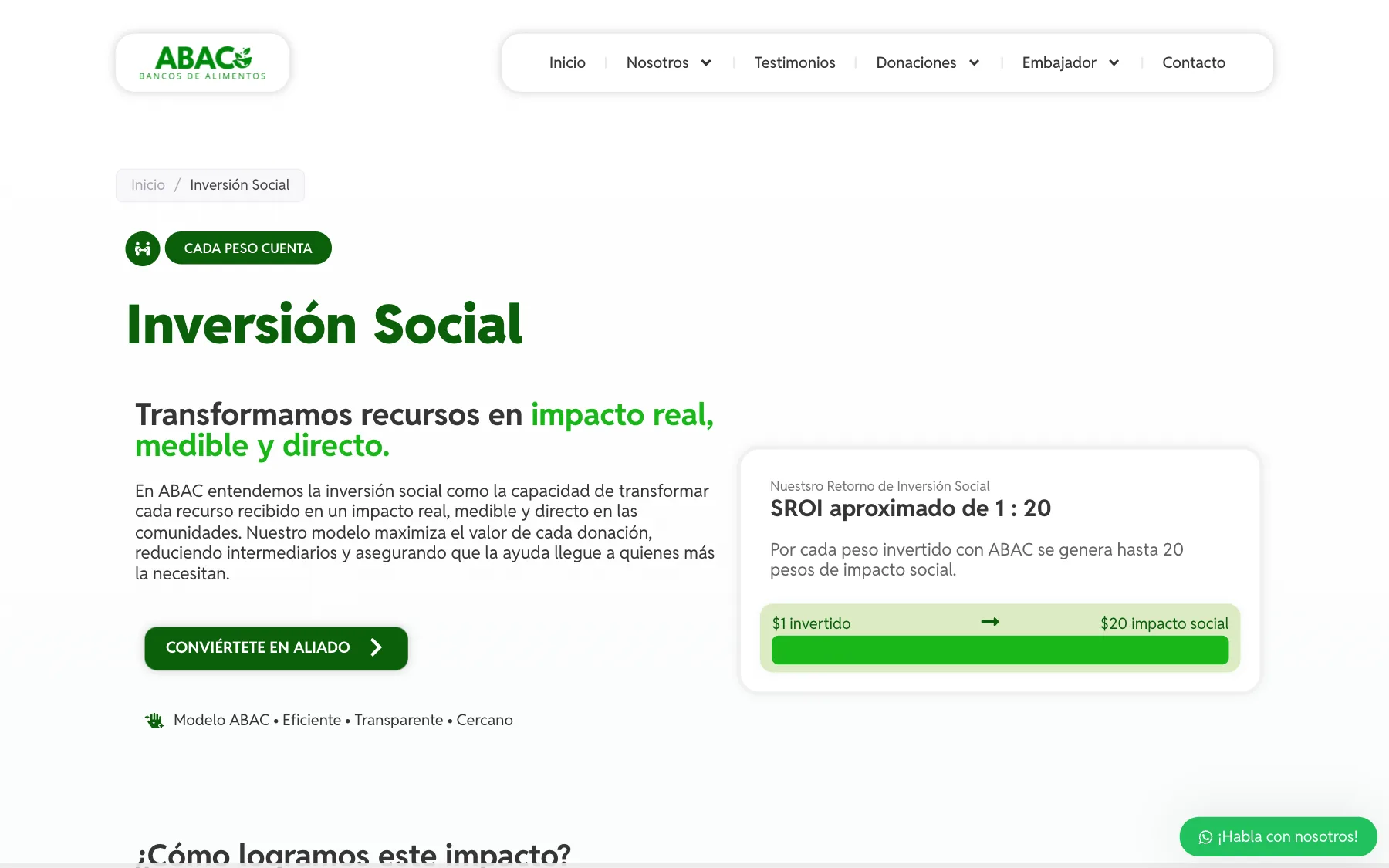 Inversión social para empresas: el retorno estimado y cómo se mide el impacto.